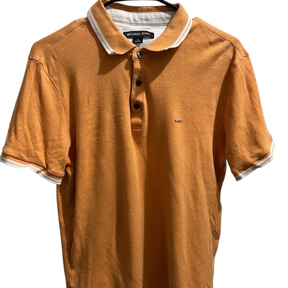 Michael Kors Men's Polo Shirt in Warm Orange - Picture 1 of 3